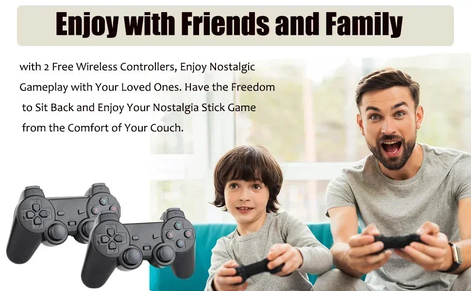 X2 Plus GD10 Pro 4K Game Stick 3D HD Retro Console Wireless Controller TV 50 Emulator For PS1/N64/DC 256G 128G 64G