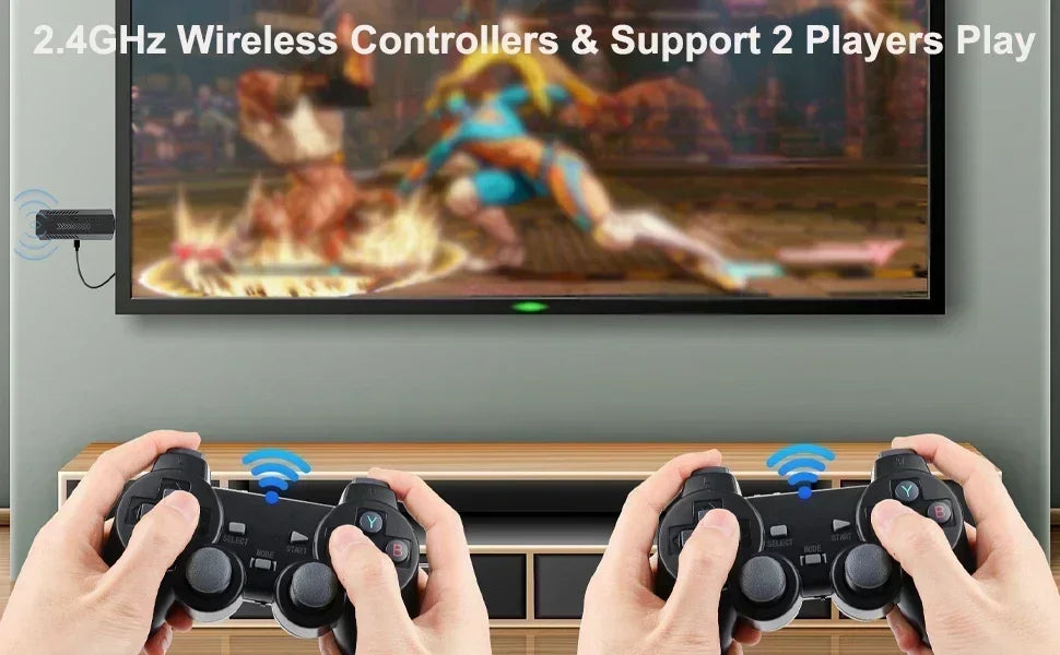 X2 Plus GD10 Pro 4K Game Stick 3D HD Retro Console Wireless Controller TV 50 Emulator For PS1/N64/DC 256G 128G 64G